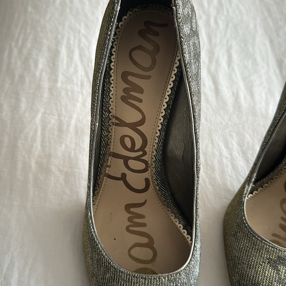 Glamorous Silver Stiletto Heels - Sam Edelman - Picture 2 of 6